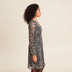 Robe z&eacute;br&eacute;e &agrave; sequins &eacute;vas&eacute;e noir femme