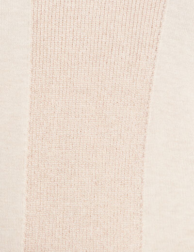 Pull manches longues creme femme