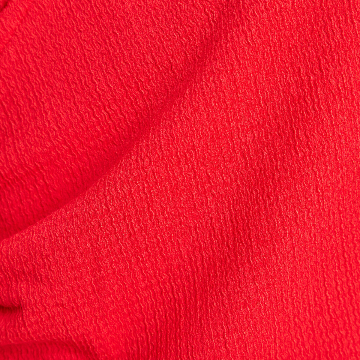Blouse col V manches coude rouge femme