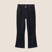 pantalon bootcut 7/8ème taille haute denim brut femme