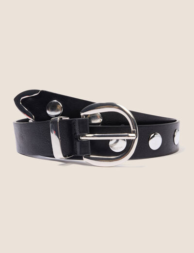 Ceinture large noir femme