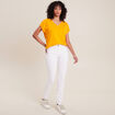 Jean magique ajusté taille standard blanc femme
