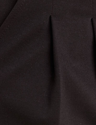 Pantalon large taille haute noir femme