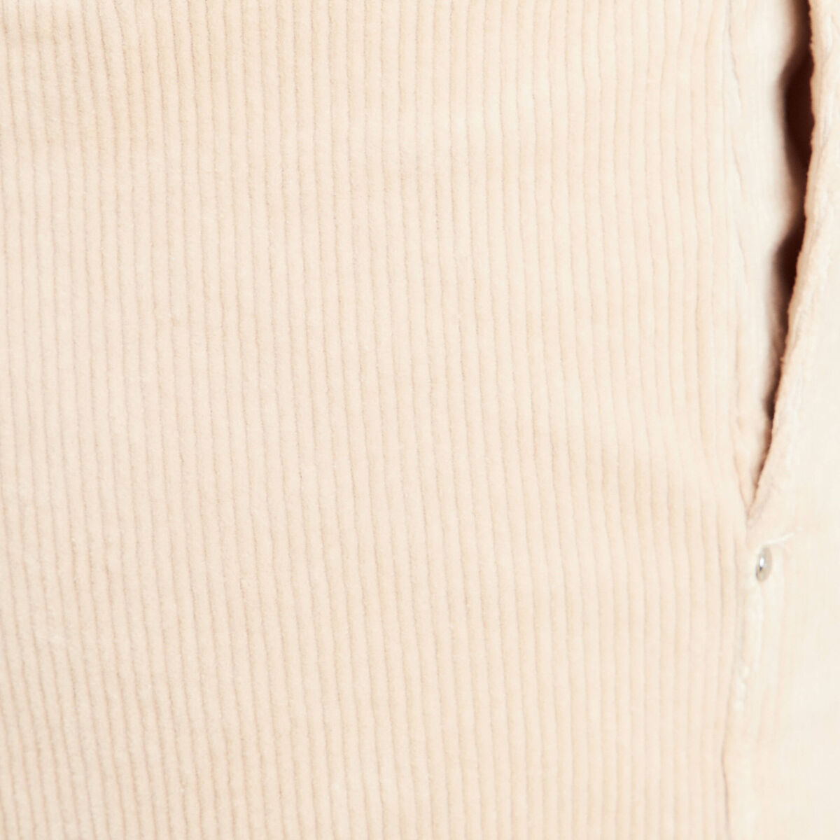 Pantalon barrel 7/8&egrave;me en velours sable femme