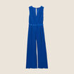 Combinaison pantalon pliss&eacute;e bleu electrique femme