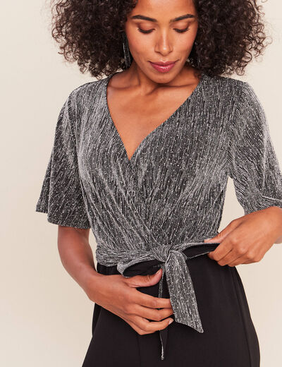 Combinaison gris argent femme