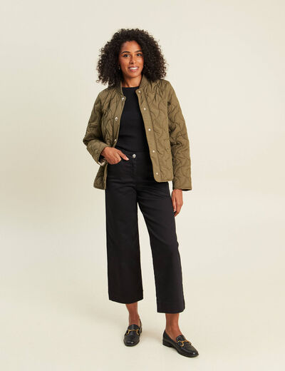 Doudoune doubl&eacute;e vert kaki femme