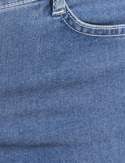 Jean léger bootcut taille basculée denim bleach femme