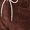 Pantalon coupe mom en velours marron femme
