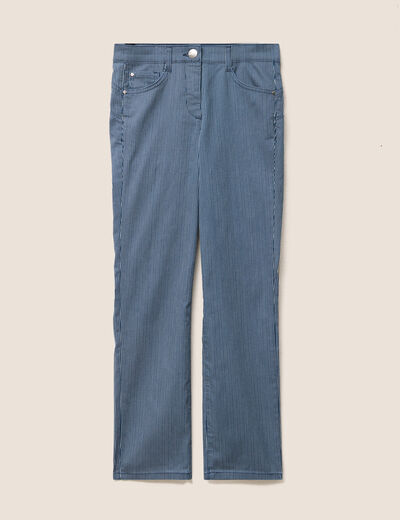 Pantalon magique Le L&eacute;ger coupe droite bleu marine femme