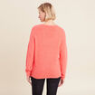 Pull manches longues rose vif femme