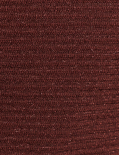 Pull manches longues bordeaux femme