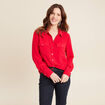 Chemise manches longues rouge femme