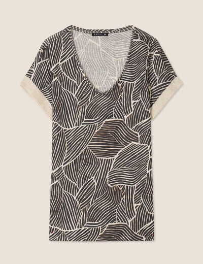 T-shirt manches courtes noir femme