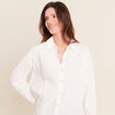 Chemise ample manches longues ecru femme