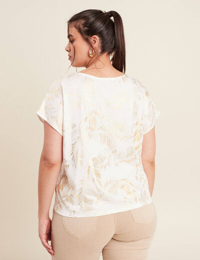T-shirt manches courtes blanc femme