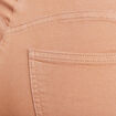 Pantalon léger taille haute long marron femme