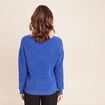 Pull manches longues bleu electrique femme