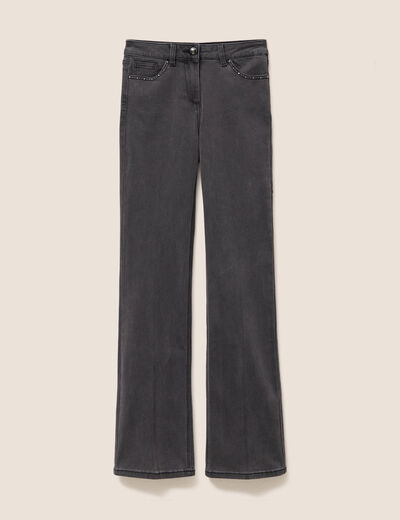 jean bootcut taille standard denim gris femme
