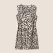Robe droite courte sans manches col v vert femme