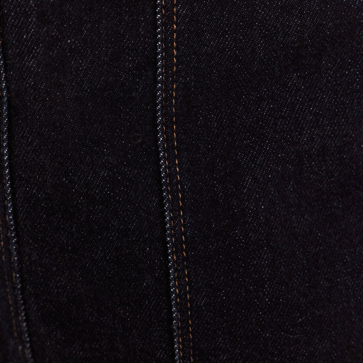 Jupe courte trap&egrave;ze en jean denim brut femme