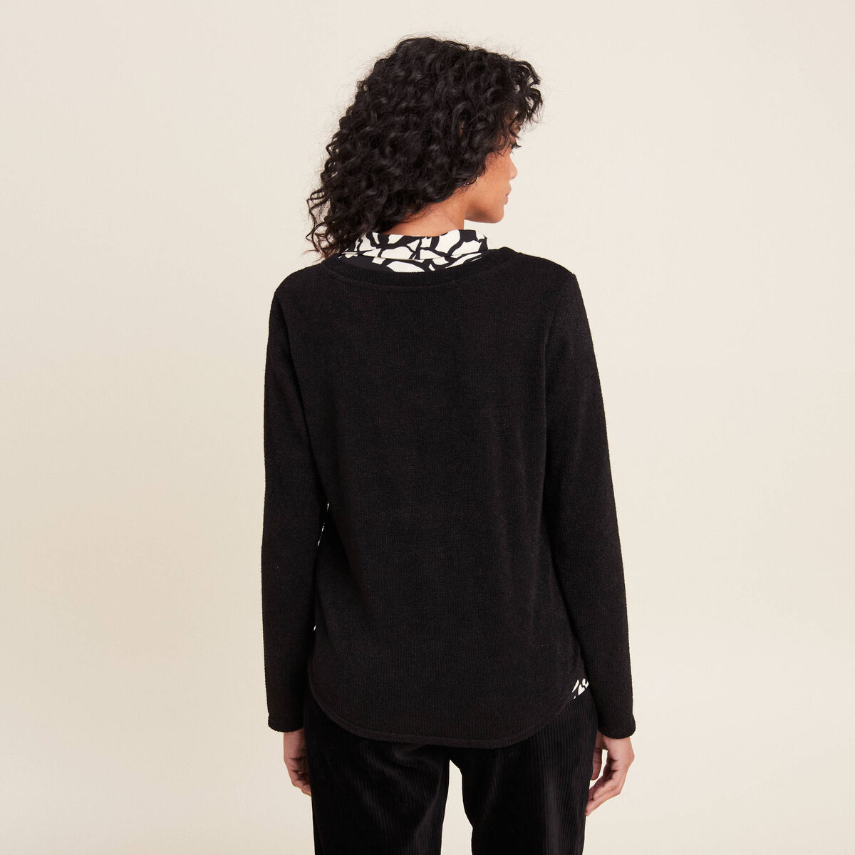 T-shirt manches longues noir femme