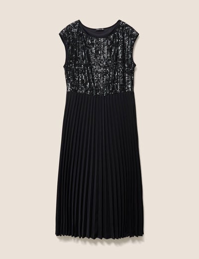 Robe midi &eacute;vas&eacute;e gris fonc&eacute; femme