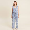 Combinaison pantalon droite bleu femme