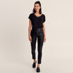 Pantalon tregging 7/8ème noir femme
