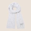 Coffret &eacute;charpe et bonnet &agrave; strass gris clair femme
