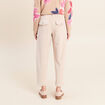 Pantalon boyfriend 7/8&egrave;me velours sable femme