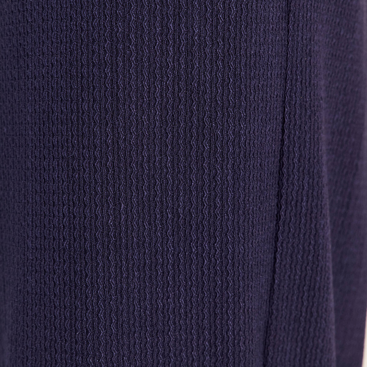 Pantalon large taille haute fluide bleu marine femme