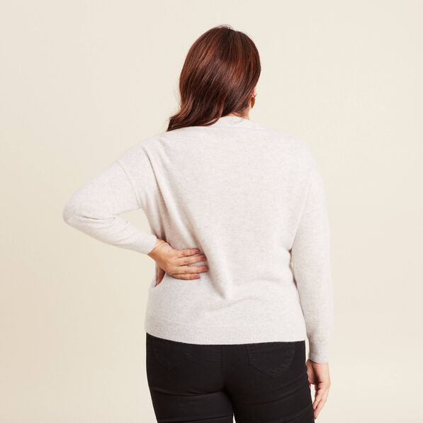 pull en cachemire manches longues gris clair femme Pull en cachemire manches longues gris clair femme