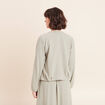 Veste fluide manches longues doubl&eacute;e vert clair femme