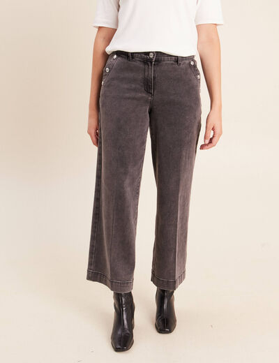 Jean denim gris femme