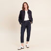 Veste manches longues en jean denim brut femme
