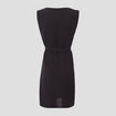 Robe droite ceintur&eacute;e noir femme