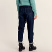 Jean large à coulisse denim brut femme
