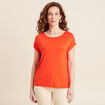 T-shirt manches courtes orange foncé femme