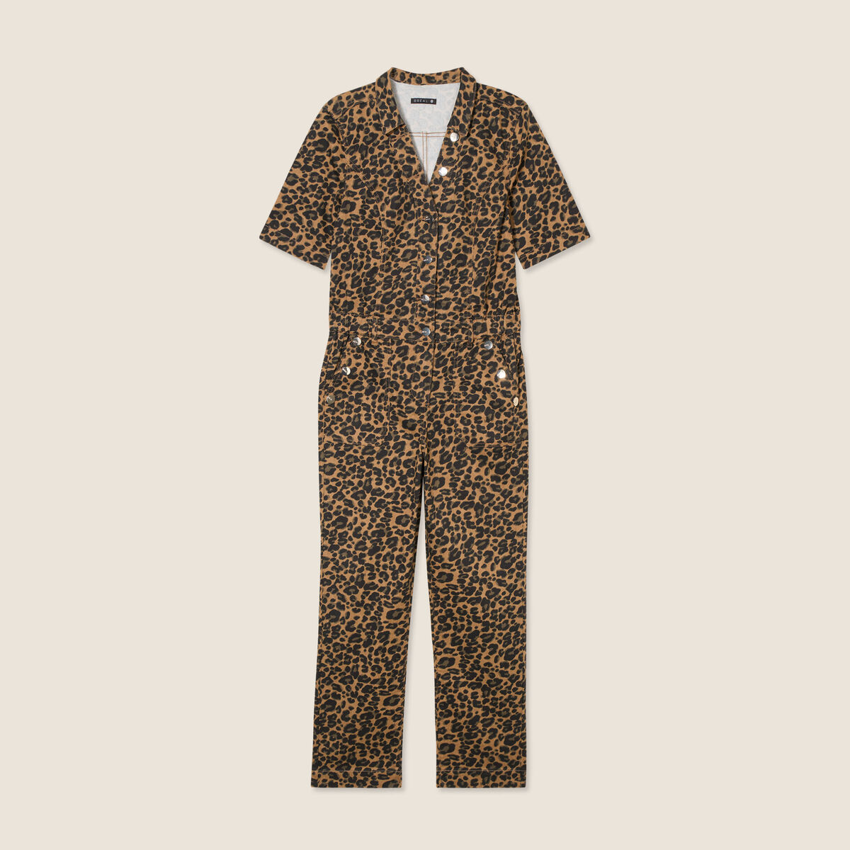 Combinaison pantalon à pont marron femme
