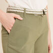 Short fluide taille basse vert kaki femme