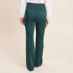 Pantalon coupe bootcut taille haute vert fonc&eacute; femme