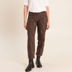 Pantalon magique Le L&eacute;ger coupe barrel marron cognac femme