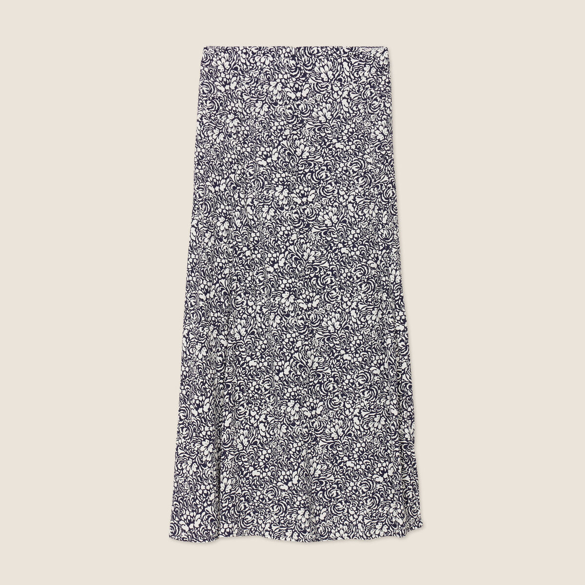 Jupe longue évasée bleu femme
