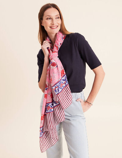 Foulard rose fushia femme