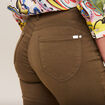 Pantalon magique ajusté taille standard vert olive femme