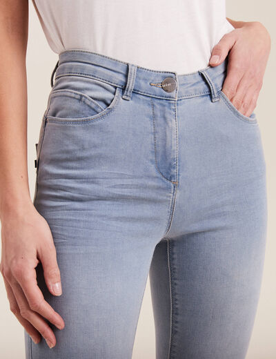 Jean coupe ajust&eacute;e 7/8&egrave;me denim baby bleu femme