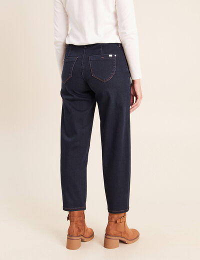 Pantalon magique coupe barrel l'Unique denim blue black femme