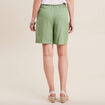 Short droit &agrave; pinces vert olive femme