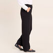 Pantalon taille haute fluide noir femme